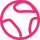 A pink globe icon