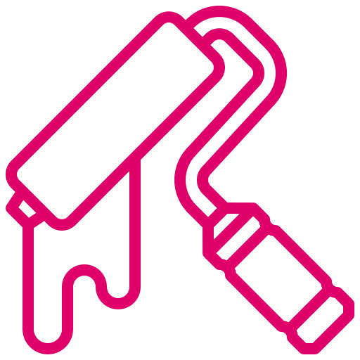 Dazzle icon of a paint roller